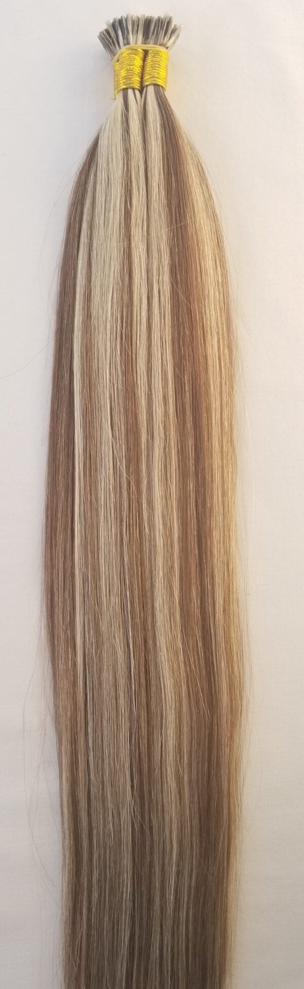 18",22" Highlighted 100 grams,125 strands ,I Tip (Stick Tip) Beaded Fusion Pre Bonded Remy Human Hair Extensions #4/613 - Image 3