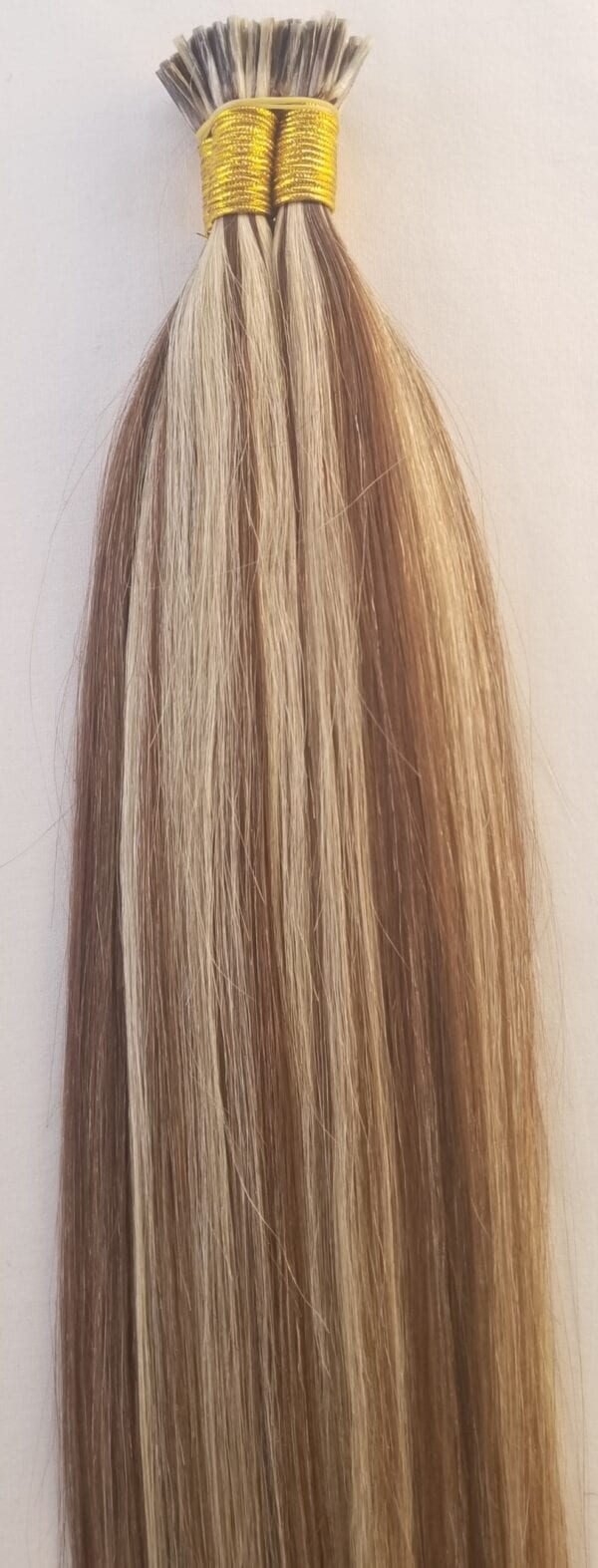 18",22" Highlighted 100 grams,125 strands ,I Tip (Stick Tip) Beaded Fusion Pre Bonded Remy Human Hair Extensions #4/613 - Image 4