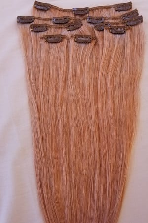 extensions hair clip rose gold human highlighted faux silver