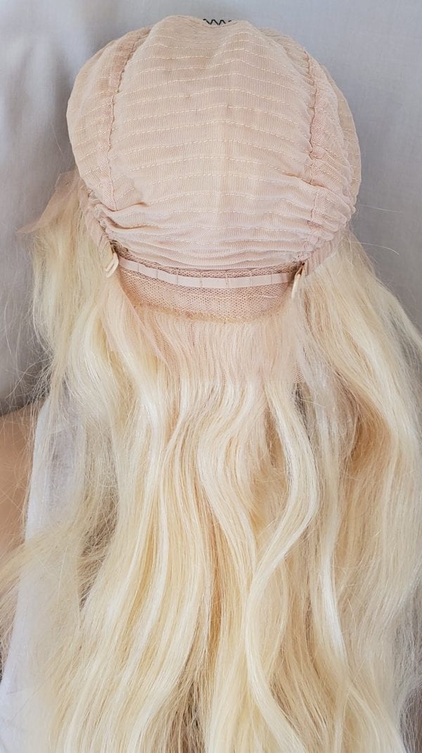 18", 20" Lace Front (13”x 4”) 100% Brazilian Human Hair Wigs # 613 Platinum Blonde - Image 6