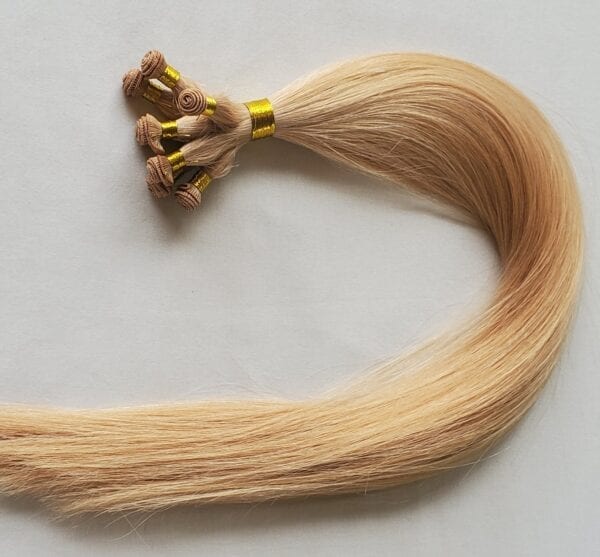 18", 20", 22" Hand-Tied Weft Hair, 100 grams,100% Human Remy Hair Extensions #27 Strawberry Blonde - Image 8