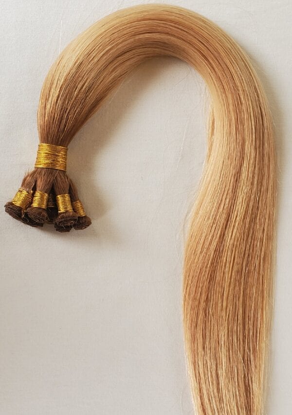 18", 20", 22" Rooted Hand-Tied Weft Hair, 100 grams,100% Human Remy Ombre Balayage Hair Extensions #T5-12/16 - Image 6