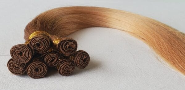 18", 20", 22" Rooted Hand-Tied Weft Hair, 100 grams,100% Human Remy Ombre Balayage Hair Extensions #T5-12/16 - Image 7