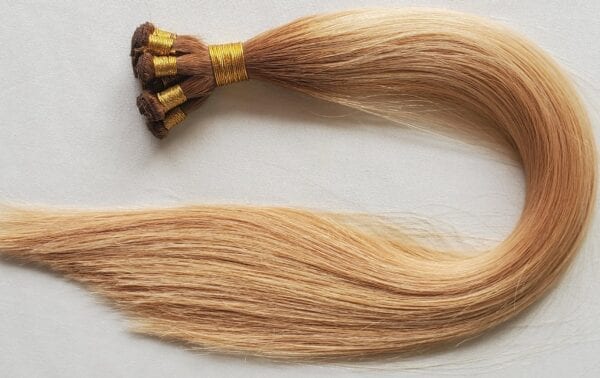 18", 20", 22" Rooted Hand-Tied Weft Hair, 100 grams,100% Human Remy Ombre Balayage Hair Extensions #T5-12/16 - Image 10