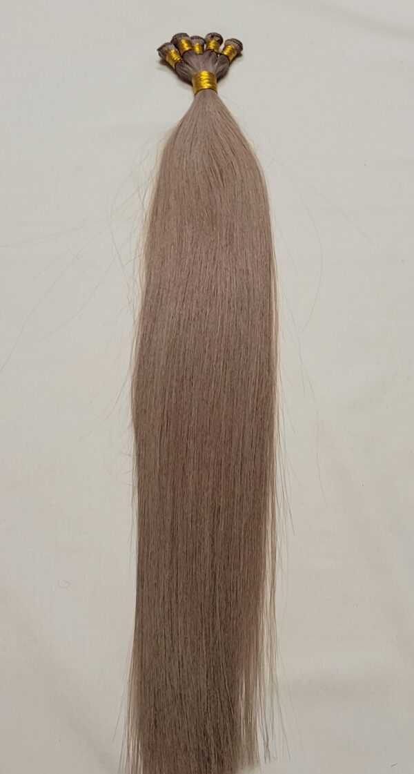 18", 20", 22" Hand-Tied Weft Hair, 100 grams,100% Human Remy Hair Extensions #17 Dark Ash Blonde - Image 3