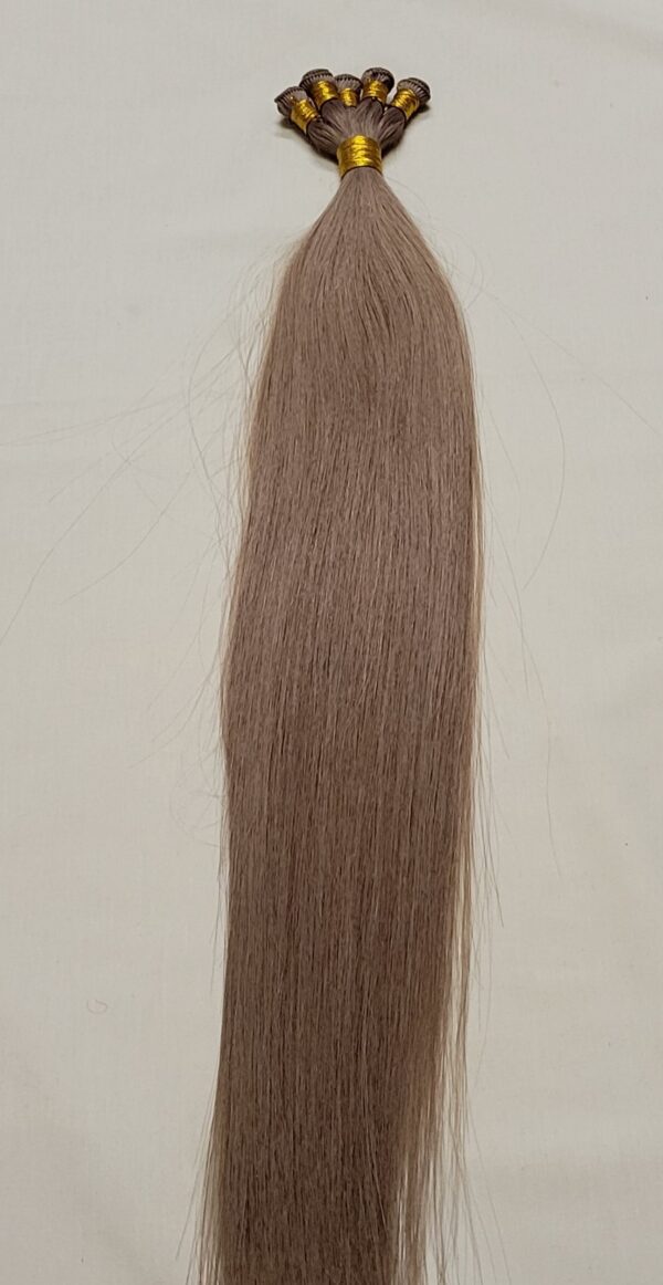 18", 20", 22" Hand-Tied Weft Hair, 100 grams,100% Human Remy Hair Extensions #17 Dark Ash Blonde - Image 6