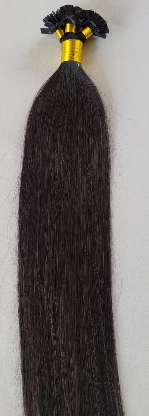 18",22" 100 grams,100 strands ,Flat Tip Fusion Keratin Pre Bonded Remy Human Hair Extensions #1B Off Black - Image 4