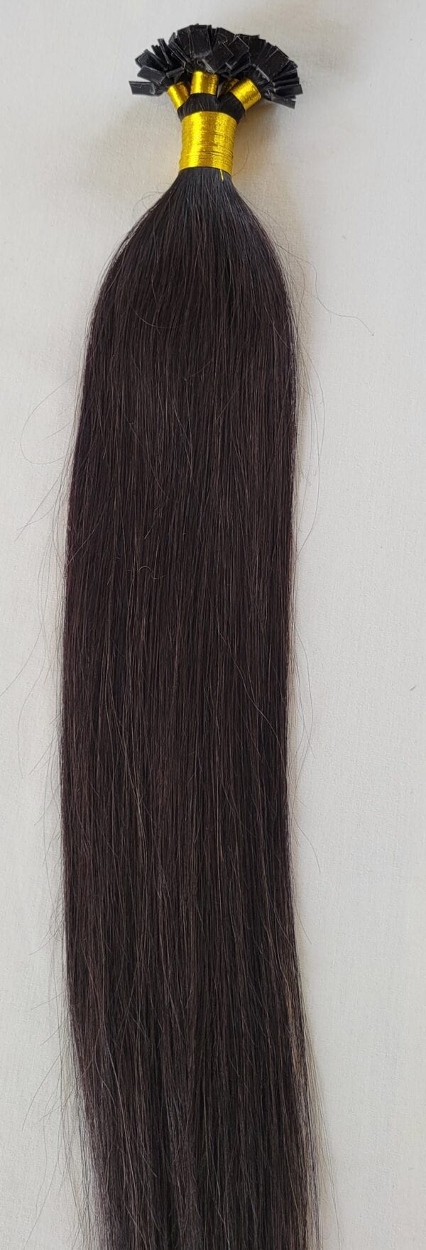 18",22" 100 grams,100 strands ,Flat Tip Fusion Keratin Pre Bonded Remy Human Hair Extensions #1B Off Black - Image 5