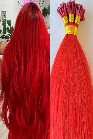 Red Human Hair Extensions