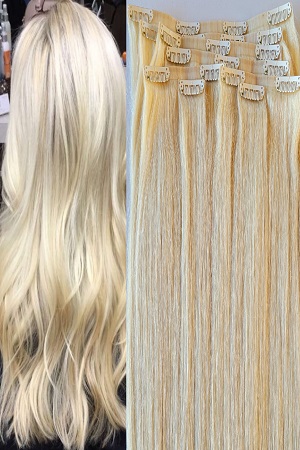 Light Golden Blonde Human Hair Extensions