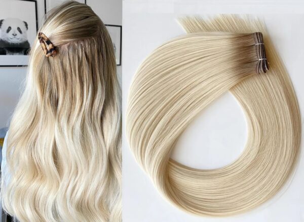 18″, 22″ Genius Wefts, 50g,100% Human Remy Ombre Hair Extensions #T9/60 - Image 2