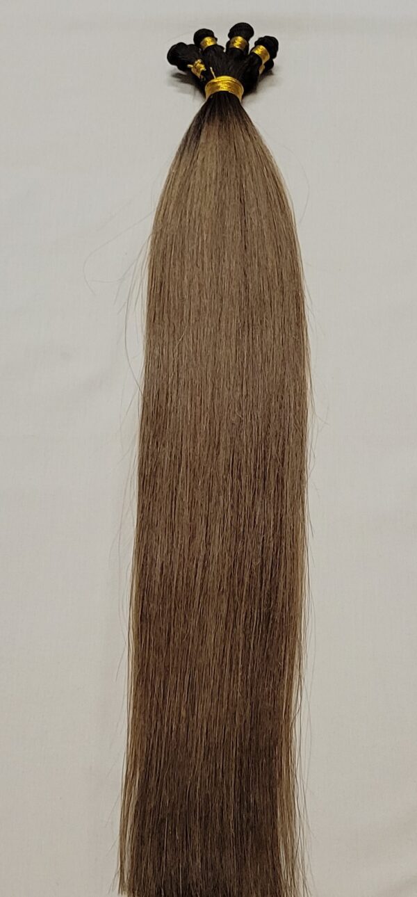 20" Rooted Hand-Tied Weft Hair, 100 grams,100% Human Remy Ombre Balayage Hair Extensions #T2-4/6 - Image 3