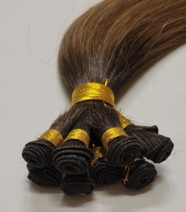 20" Rooted Hand-Tied Weft Hair, 100 grams,100% Human Remy Ombre Balayage Hair Extensions #T2-4/6 - Image 6