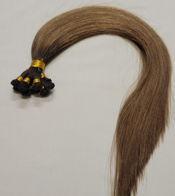 20" Rooted Hand-Tied Weft Hair, 100 grams,100% Human Remy Ombre Balayage Hair Extensions #T2-4/6 - Image 4