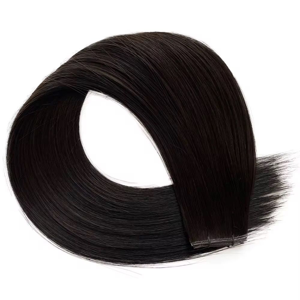 18″, 22″ Genius Wefts, 50g,100% Human Remy Hair Extensions #1B Off Black - Image 4