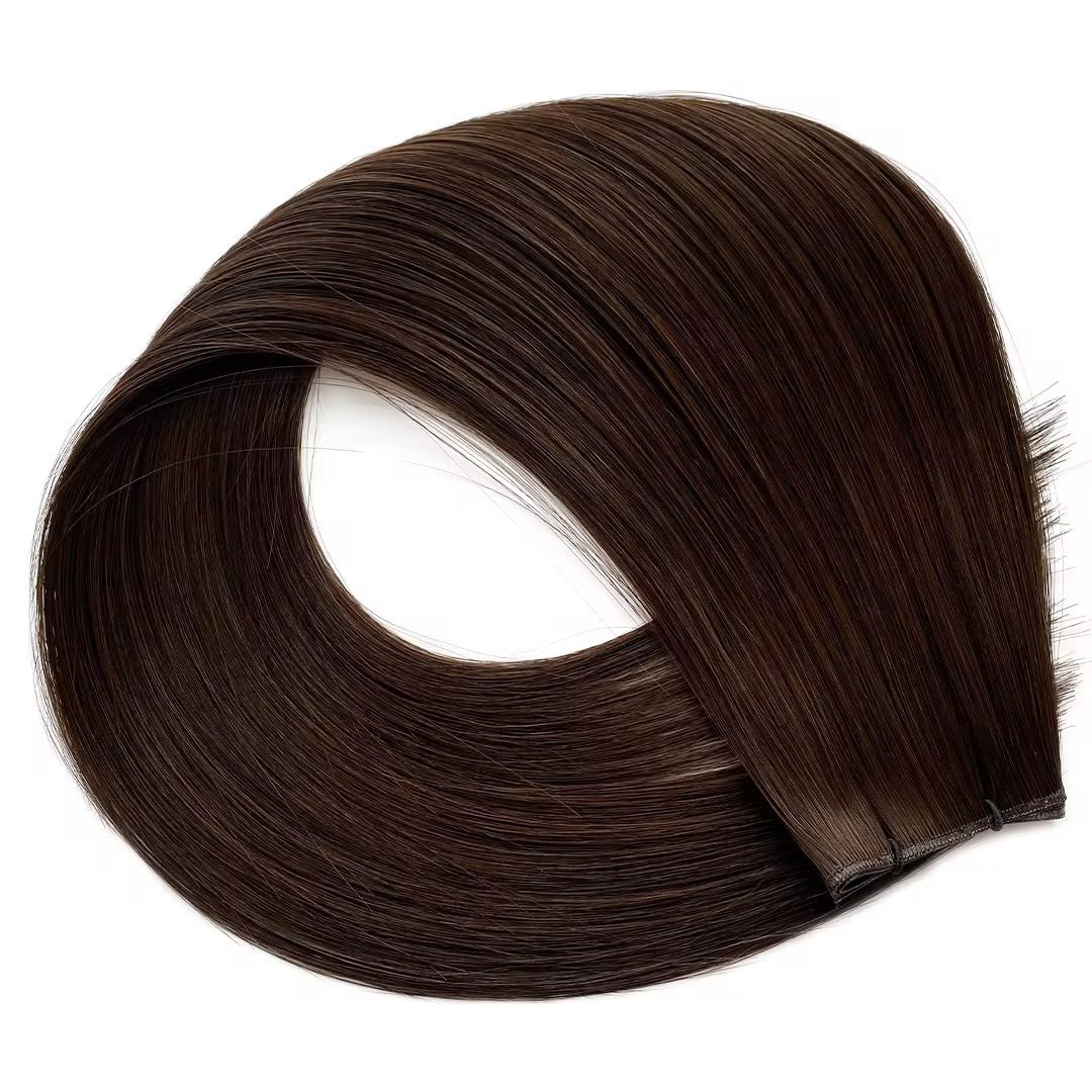 18″, 22″ Genius Wefts, 50g,100% Human Remy Hair Extensions #3 Medium Dark Brown - Image 3