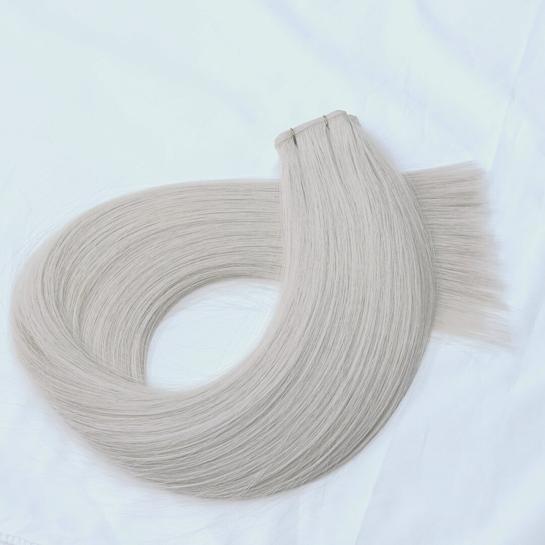18″, 22″ Genius Wefts, 50g,100% Human Remy Hair Extensions #Light Ash Blonde - Image 3
